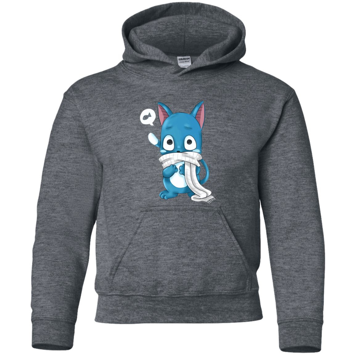 Sweatshirts Dark Heather / YS Happy Youth Hoodie
