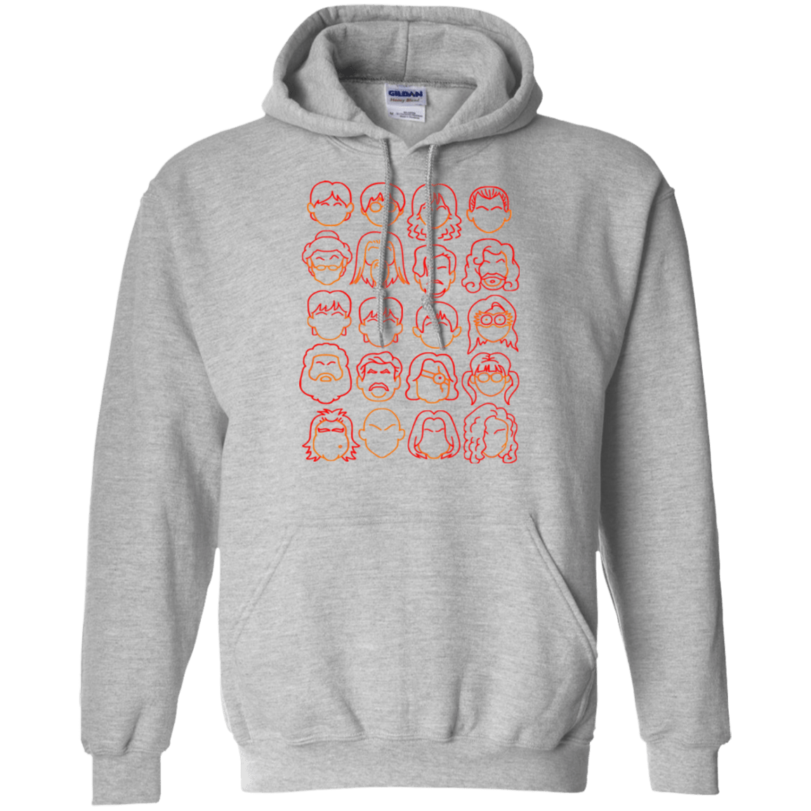 Sweatshirts Sport Grey / Small Harry Potter line heads Pullover Hoodie