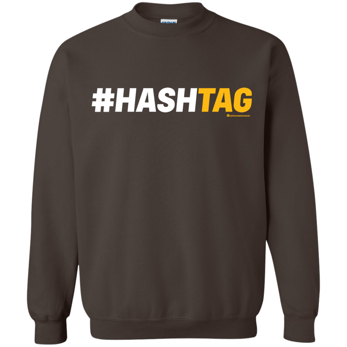 Sweatshirts Dark Chocolate / Small Hashtag Crewneck Sweatshirt