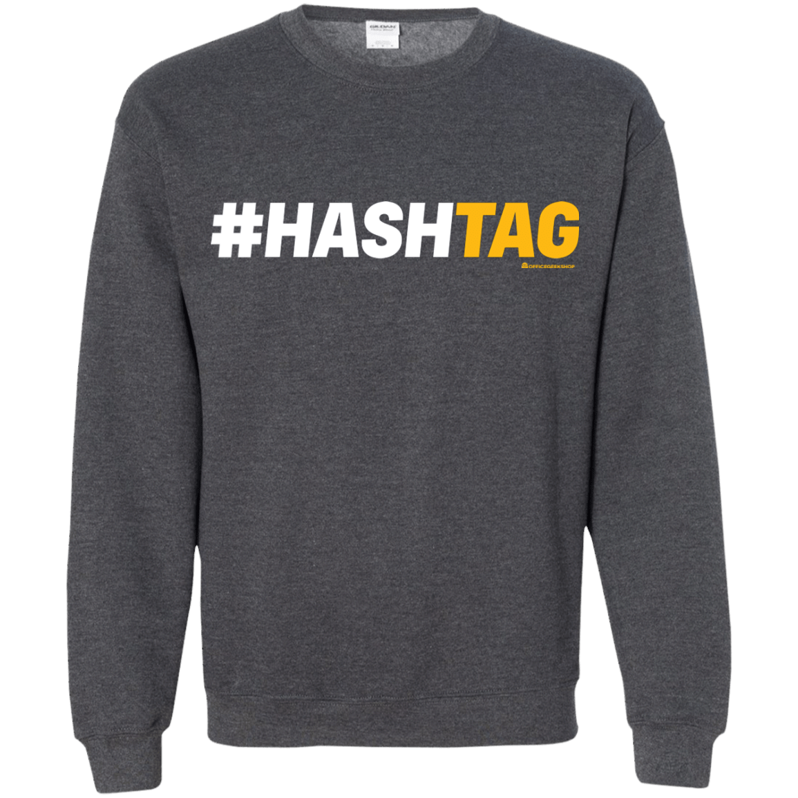 Sweatshirts Dark Heather / Small Hashtag Crewneck Sweatshirt