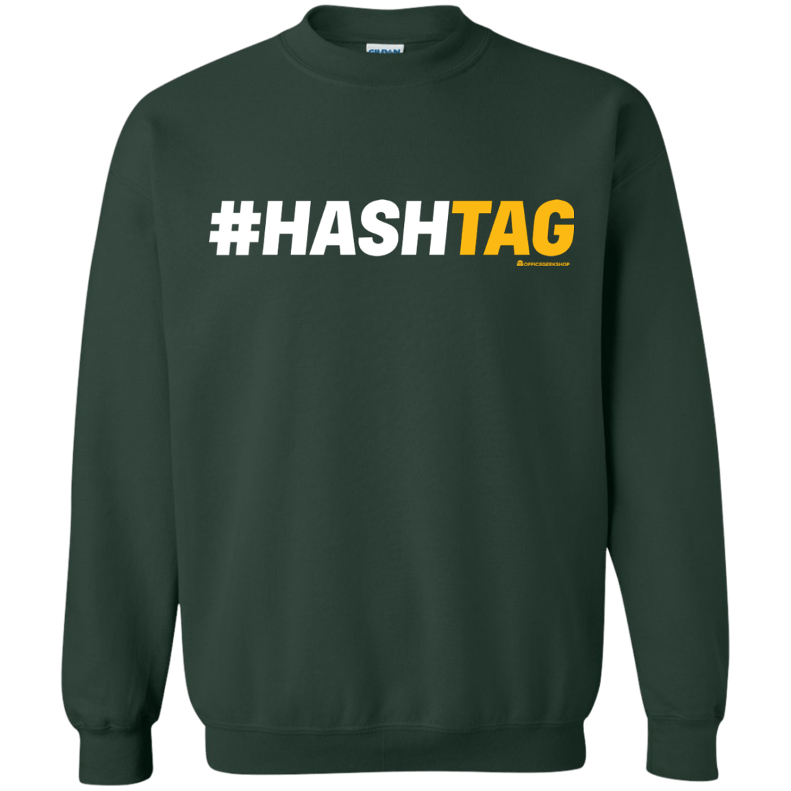 Sweatshirts Forest Green / Small Hashtag Crewneck Sweatshirt