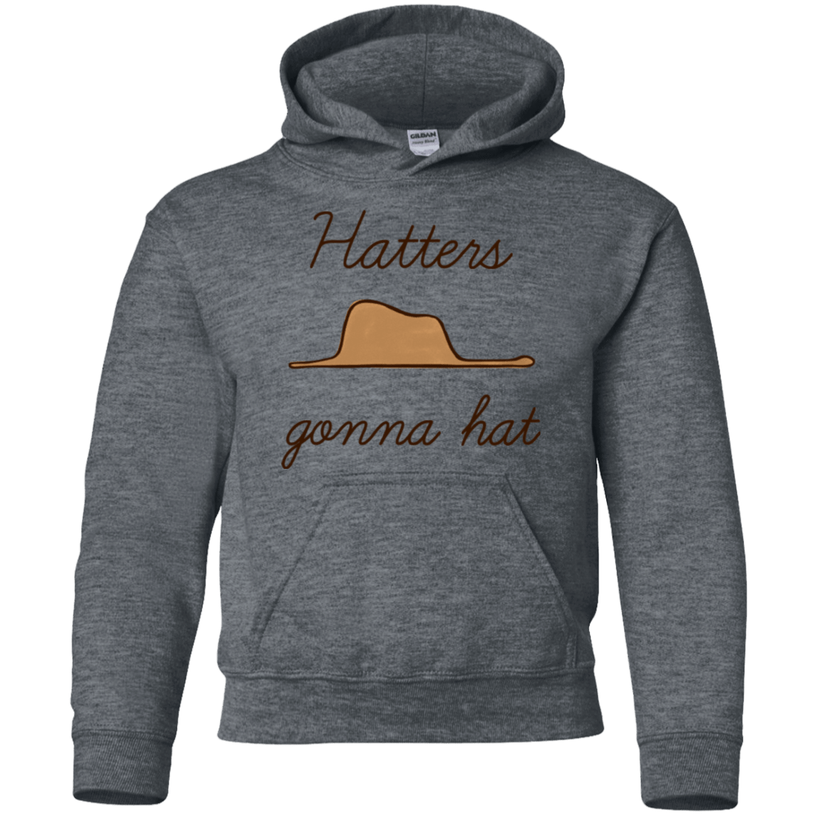 Sweatshirts Dark Heather / YS Hatters Gonna Hat Youth Hoodie