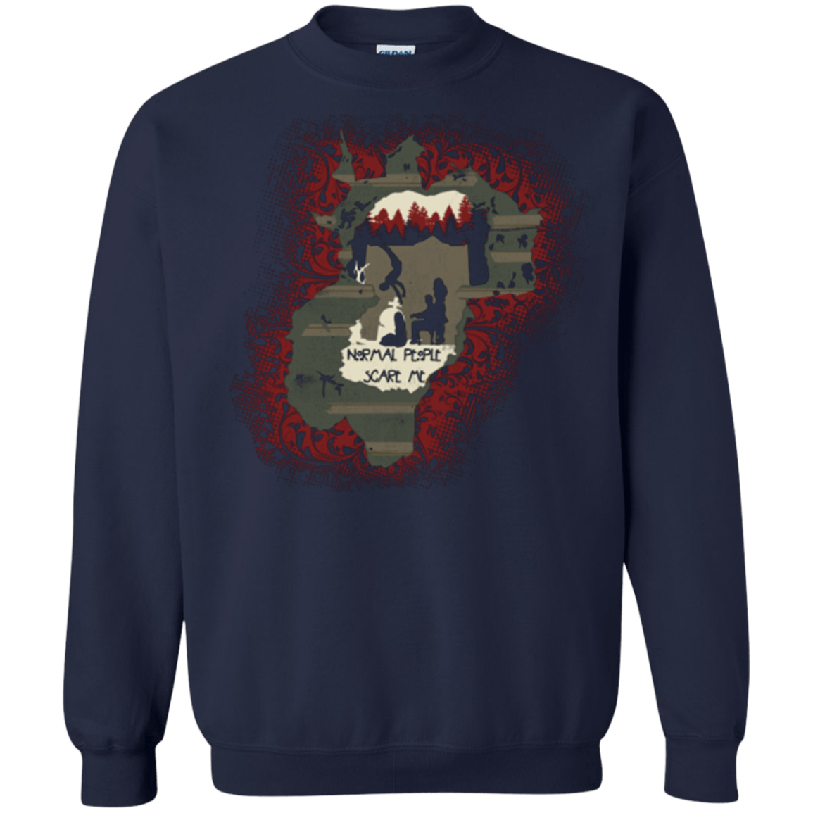 Sweatshirts Navy / Small Haunted House Crewneck Sweatshirt