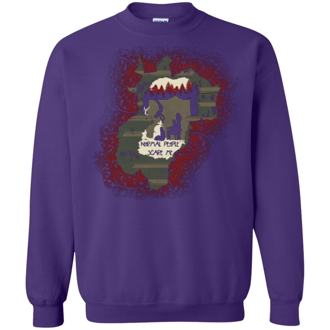 Sweatshirts Purple / Small Haunted House Crewneck Sweatshirt