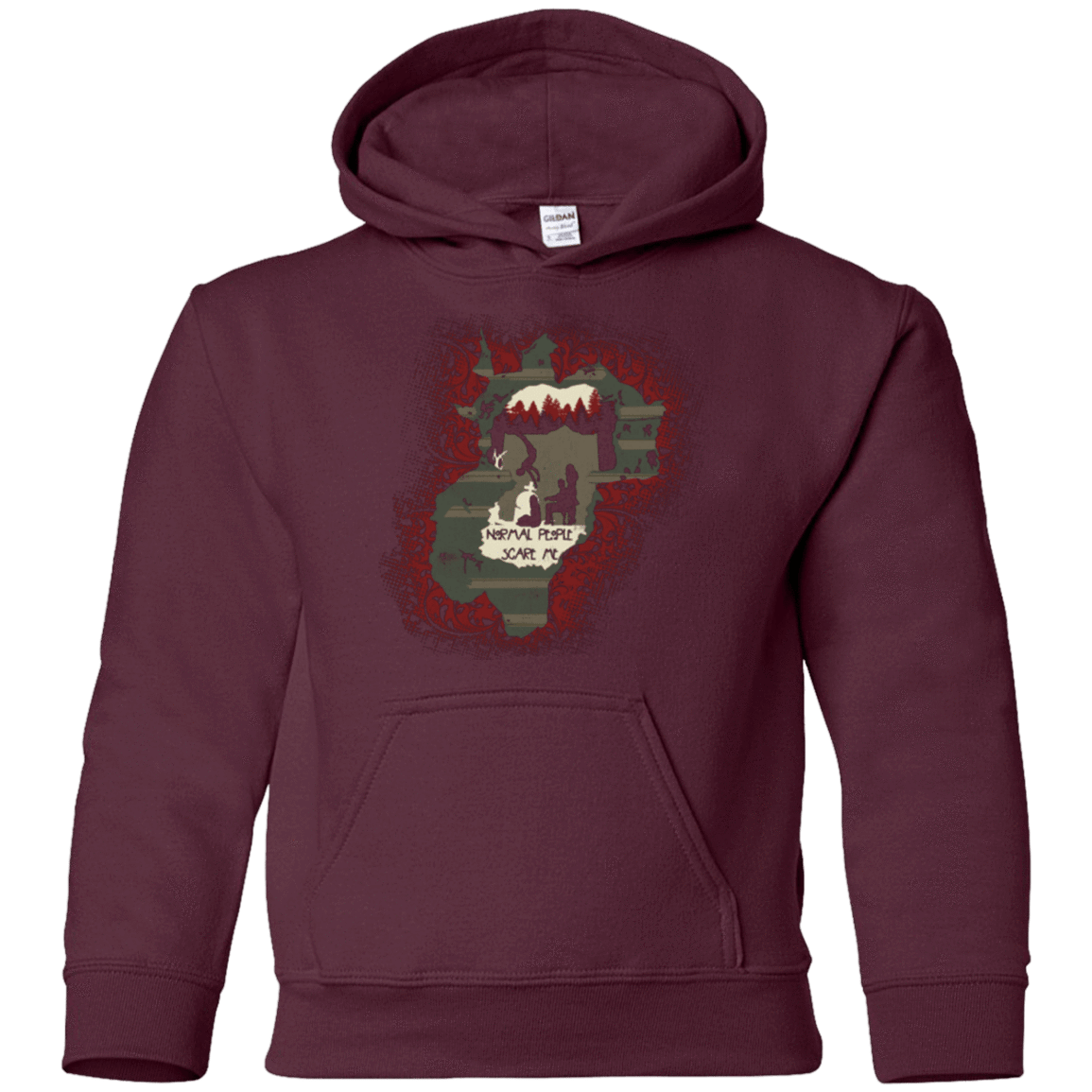 Sweatshirts Maroon / YS Haunted House Youth Hoodie