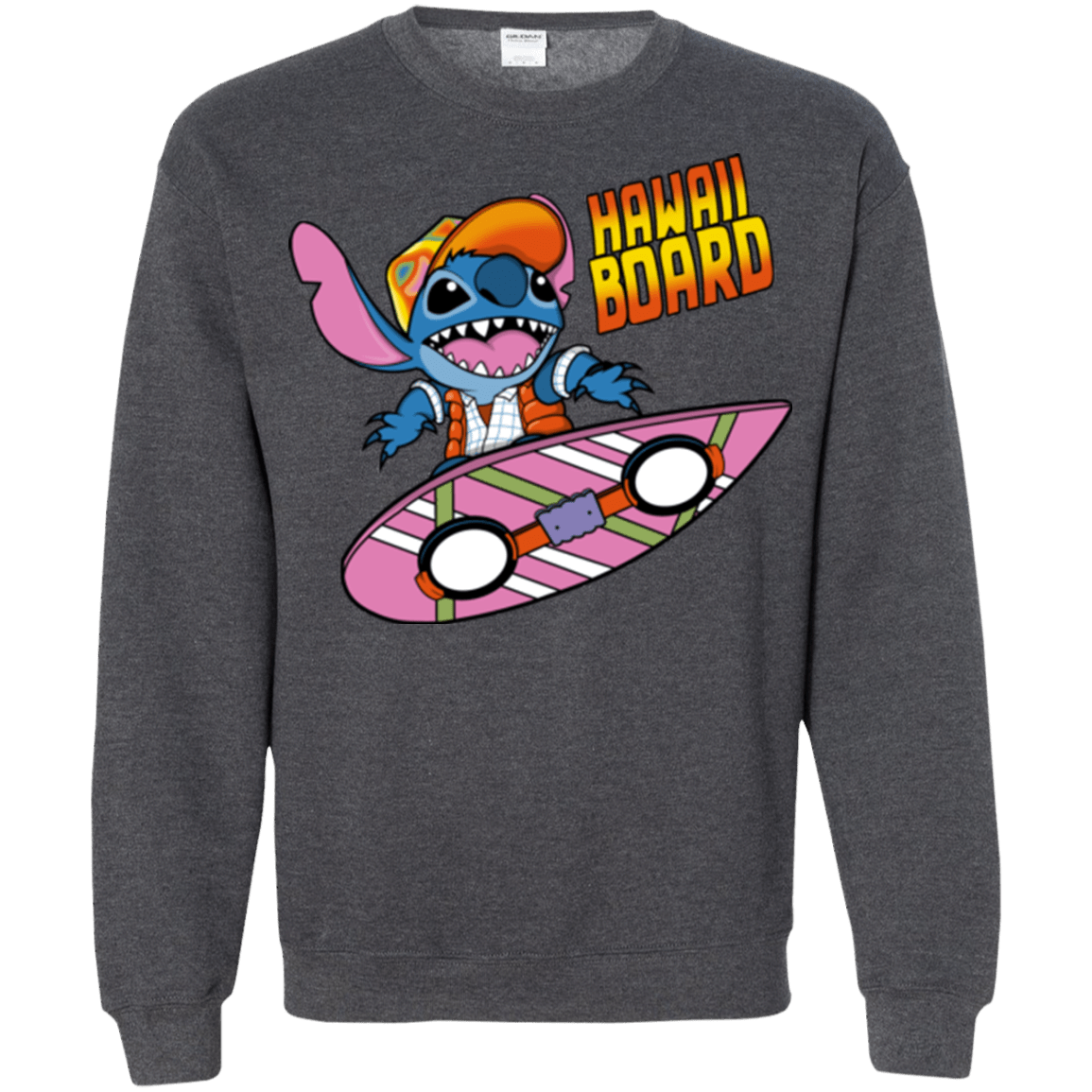 Sweatshirts Dark Heather / Small Hawaii Board Crewneck Sweatshirt