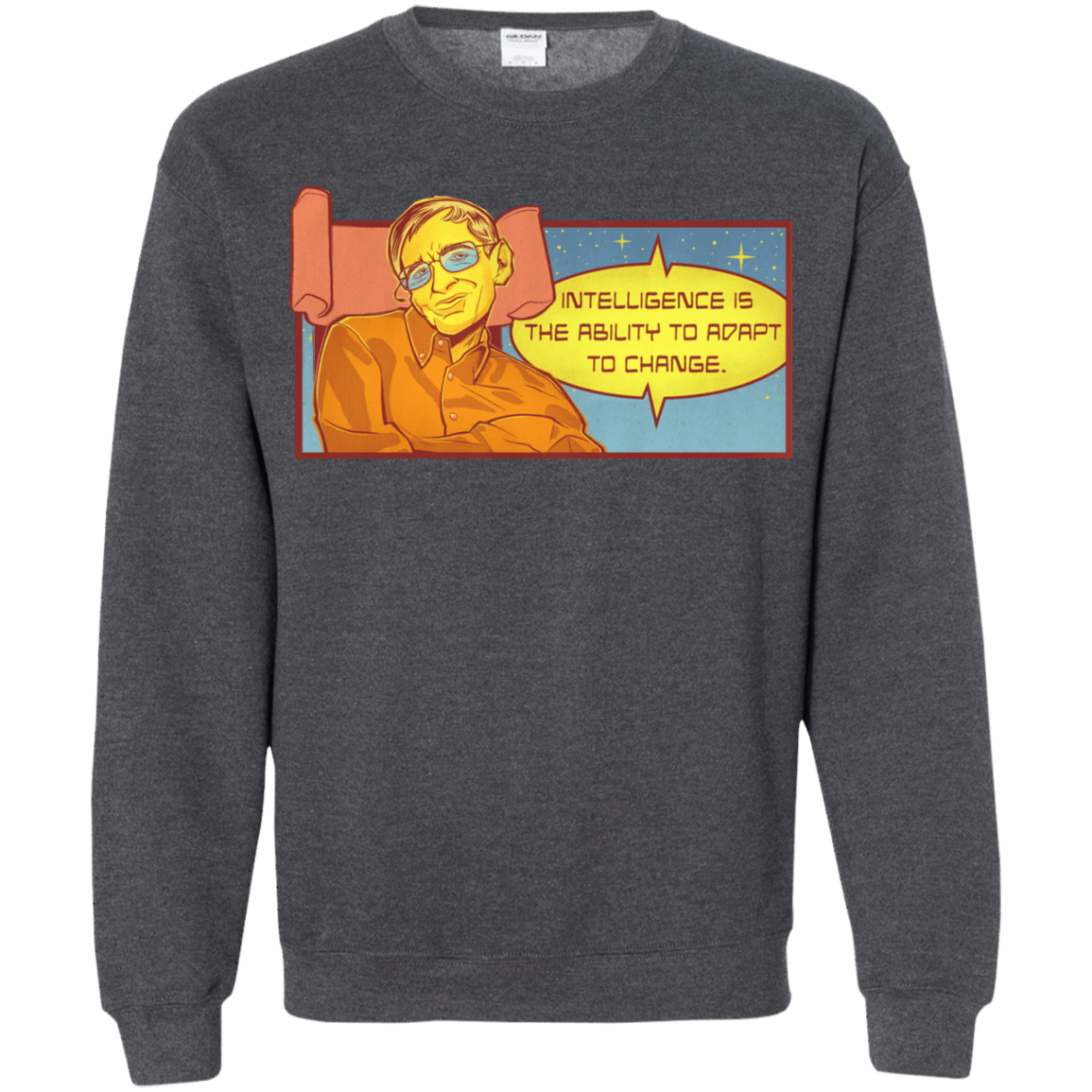 Sweatshirts Dark Heather / S HAWKING intelligance Crewneck Sweatshirt