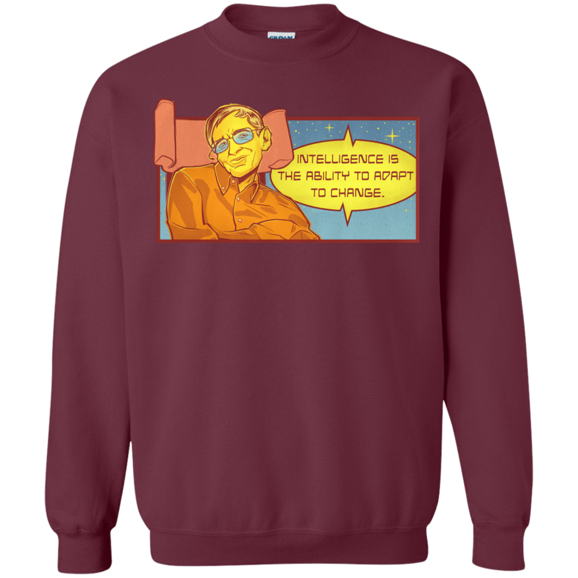 Sweatshirts Maroon / S HAWKING intelligance Crewneck Sweatshirt