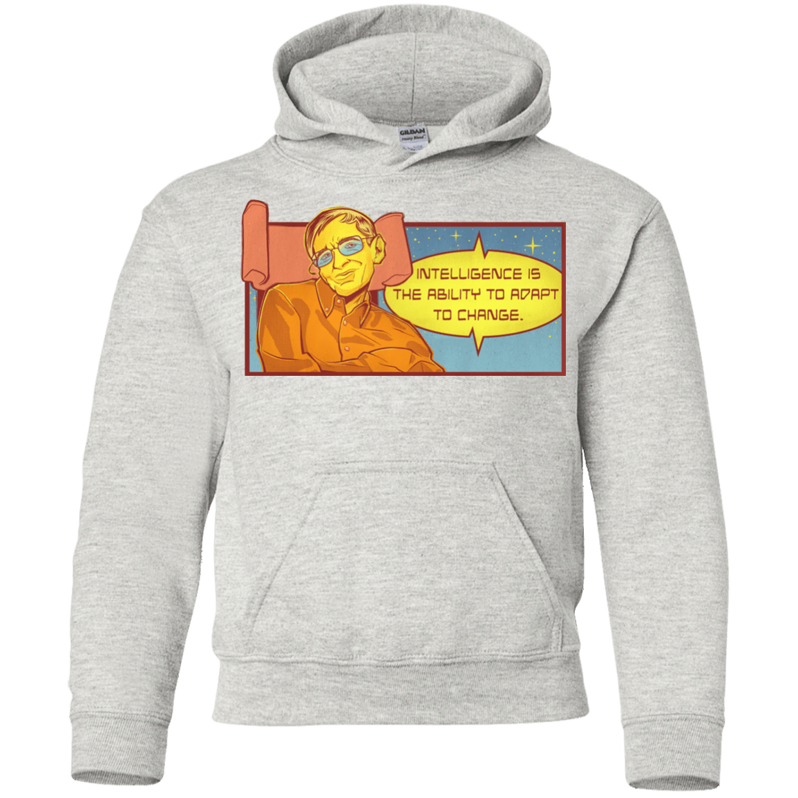 Sweatshirts Ash / YS HAWKING intelligance Youth Hoodie