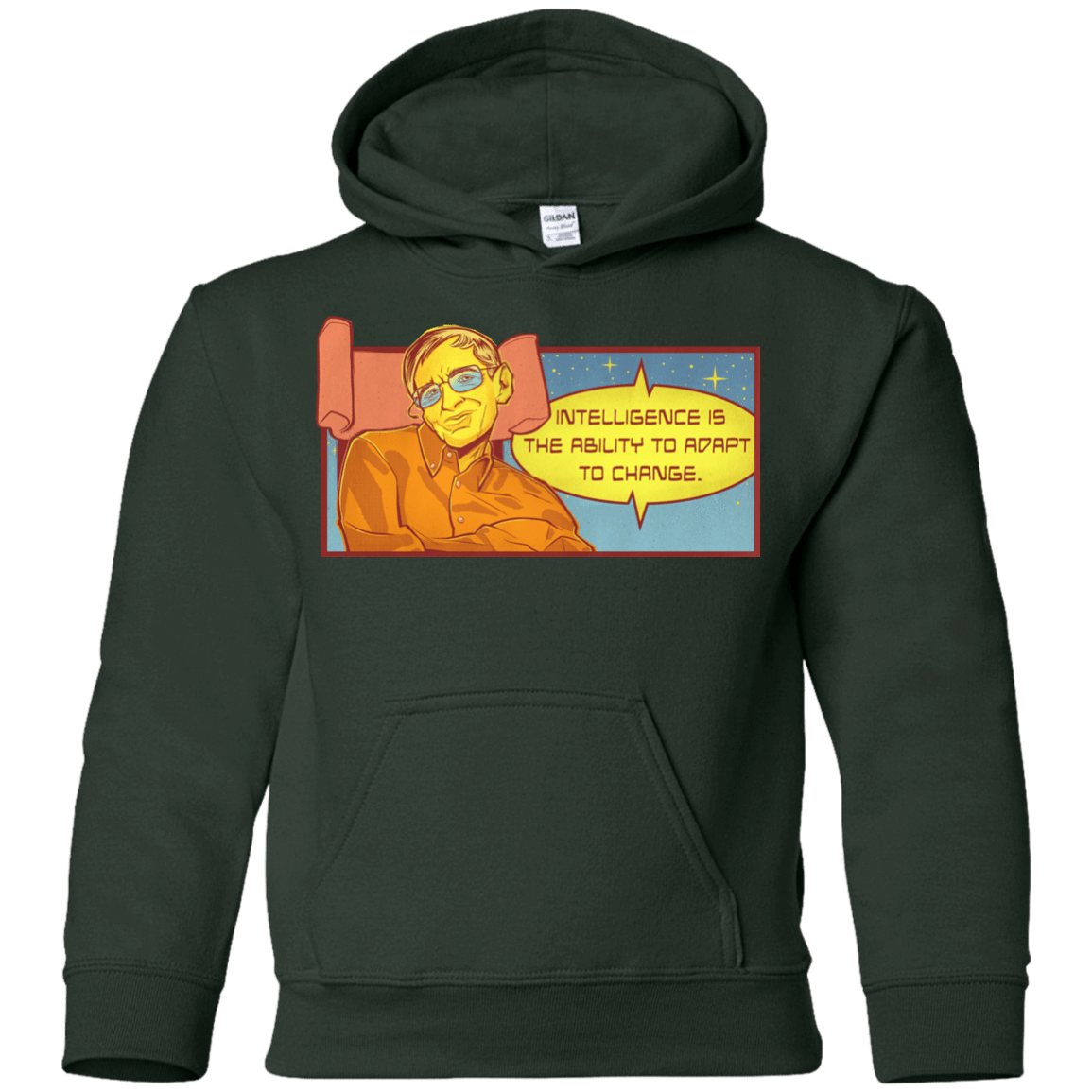 Sweatshirts Forest Green / YS HAWKING intelligance Youth Hoodie