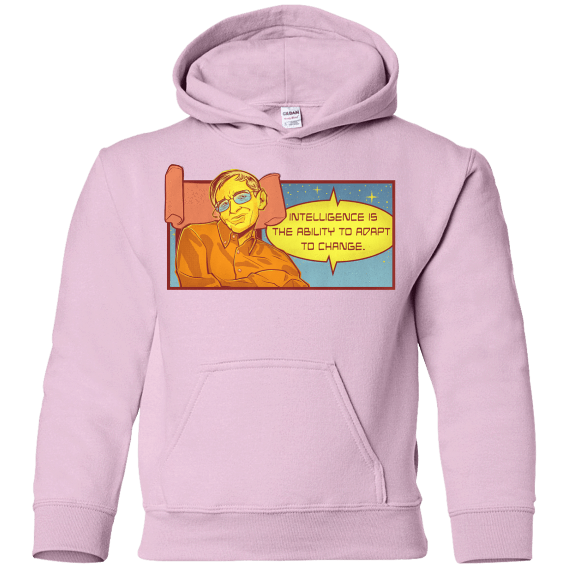 Sweatshirts Light Pink / YS HAWKING intelligance Youth Hoodie