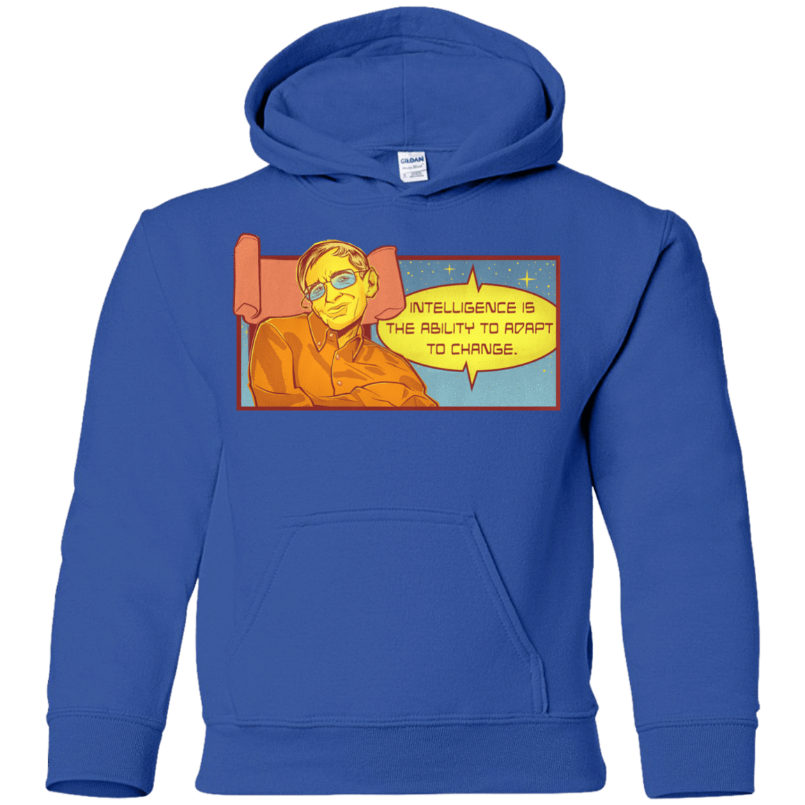 Sweatshirts Royal / YS HAWKING intelligance Youth Hoodie