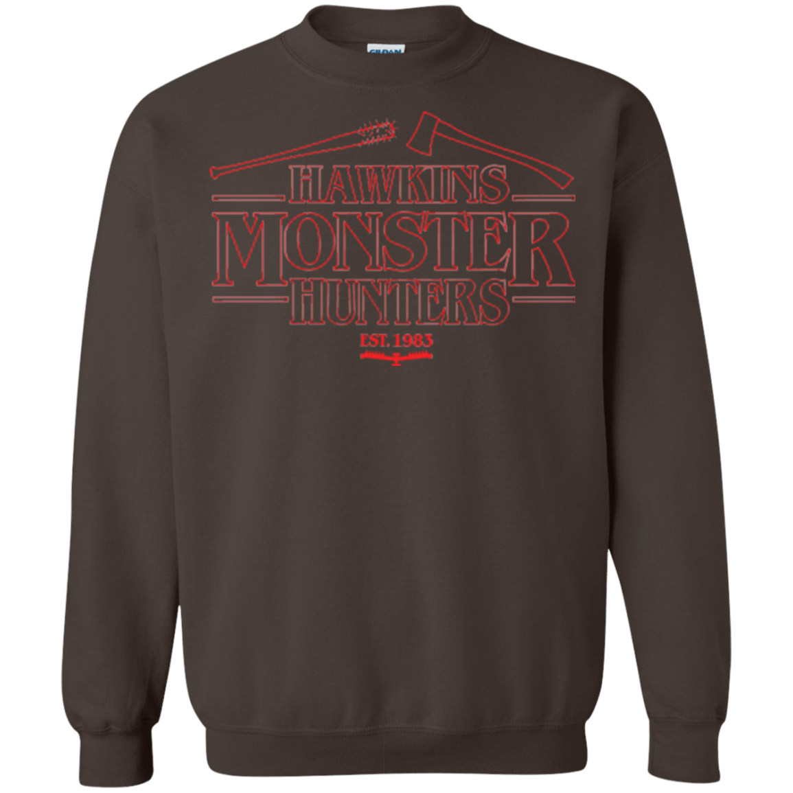 Sweatshirts Dark Chocolate / Small Hawkins Monster Hunters Crewneck Sweatshirt