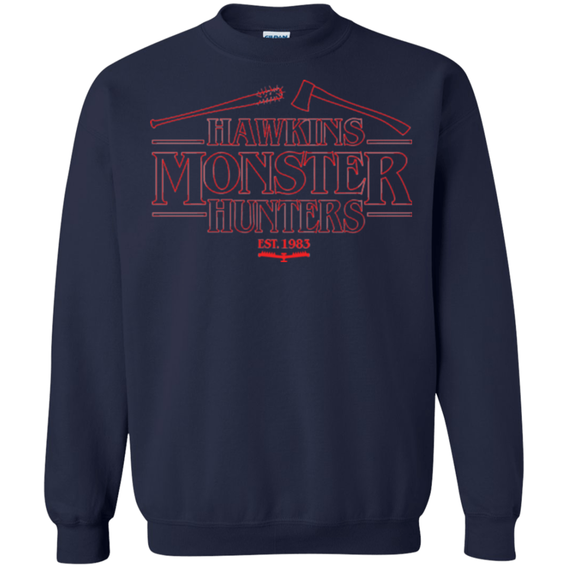 Sweatshirts Navy / Small Hawkins Monster Hunters Crewneck Sweatshirt