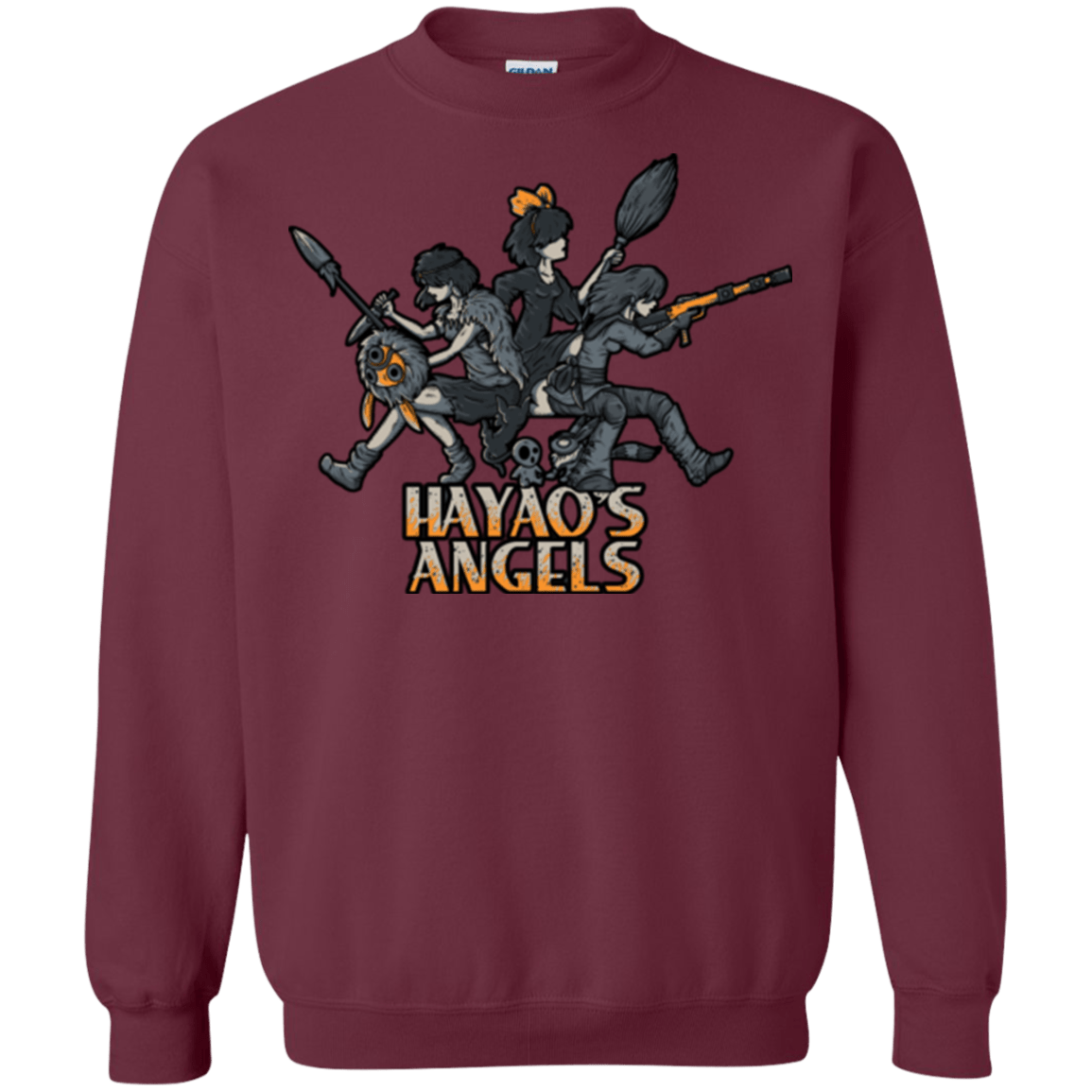 Sweatshirts Maroon / Small HAYAOS-ANGELS Crewneck Sweatshirt