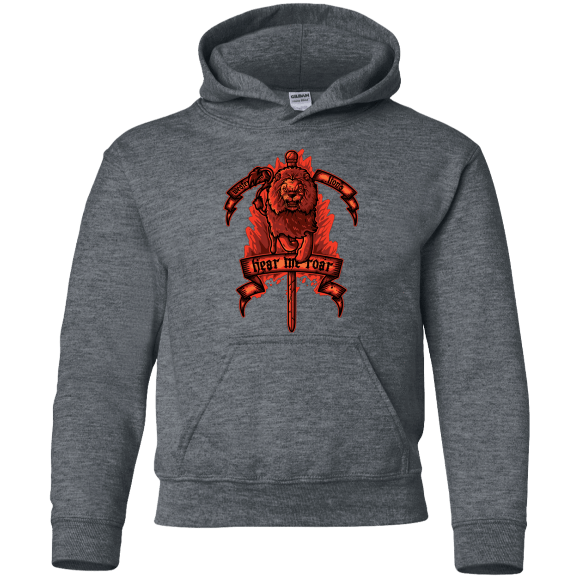 Sweatshirts Dark Heather / YS HEAR ME ROAR Youth Hoodie