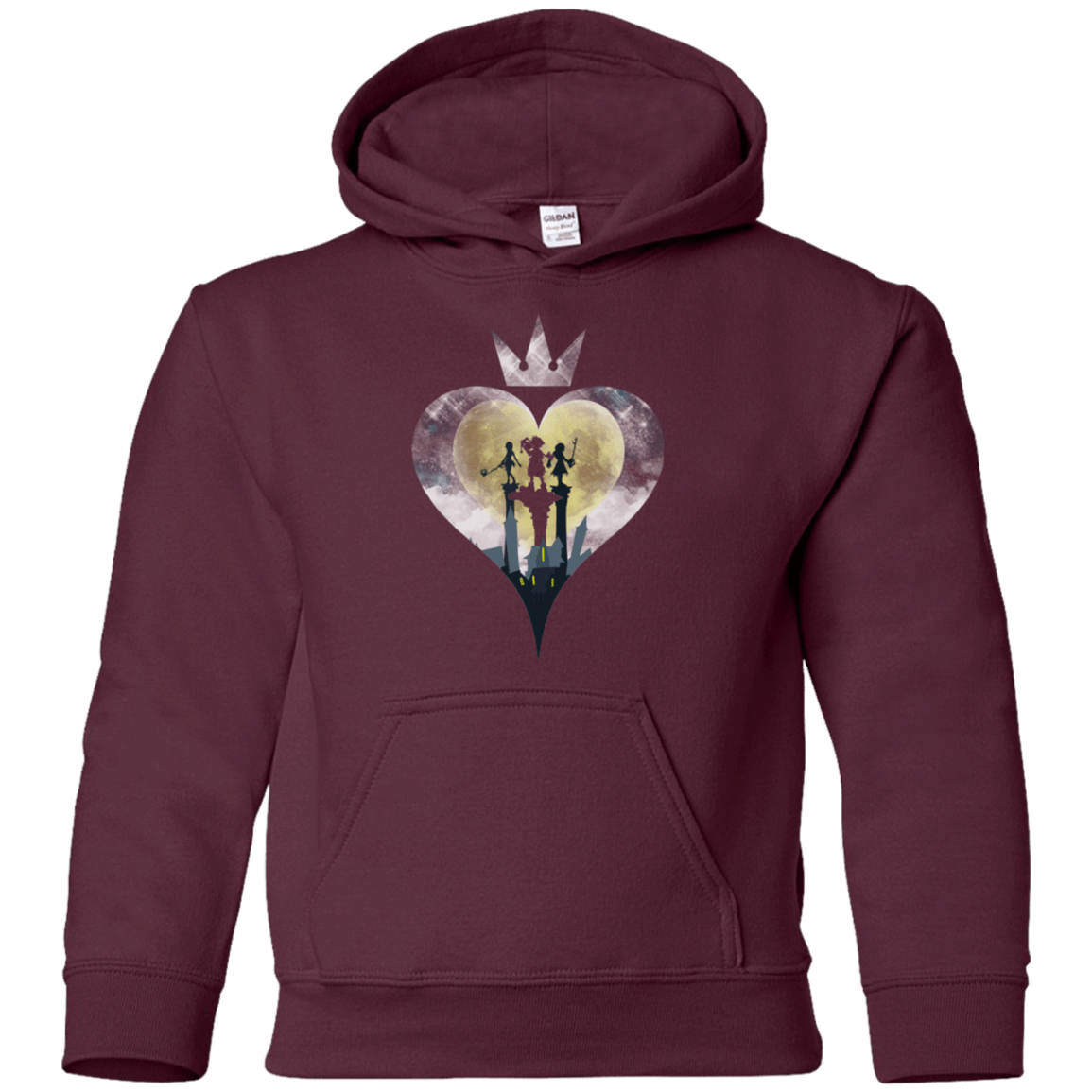 Sweatshirts Maroon / YS Heart Kingdom Youth Hoodie