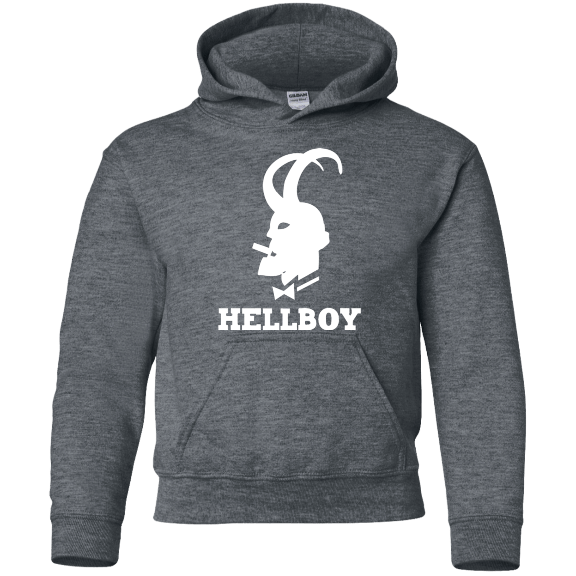 Sweatshirts Dark Heather / YS Hellboy Youth Hoodie