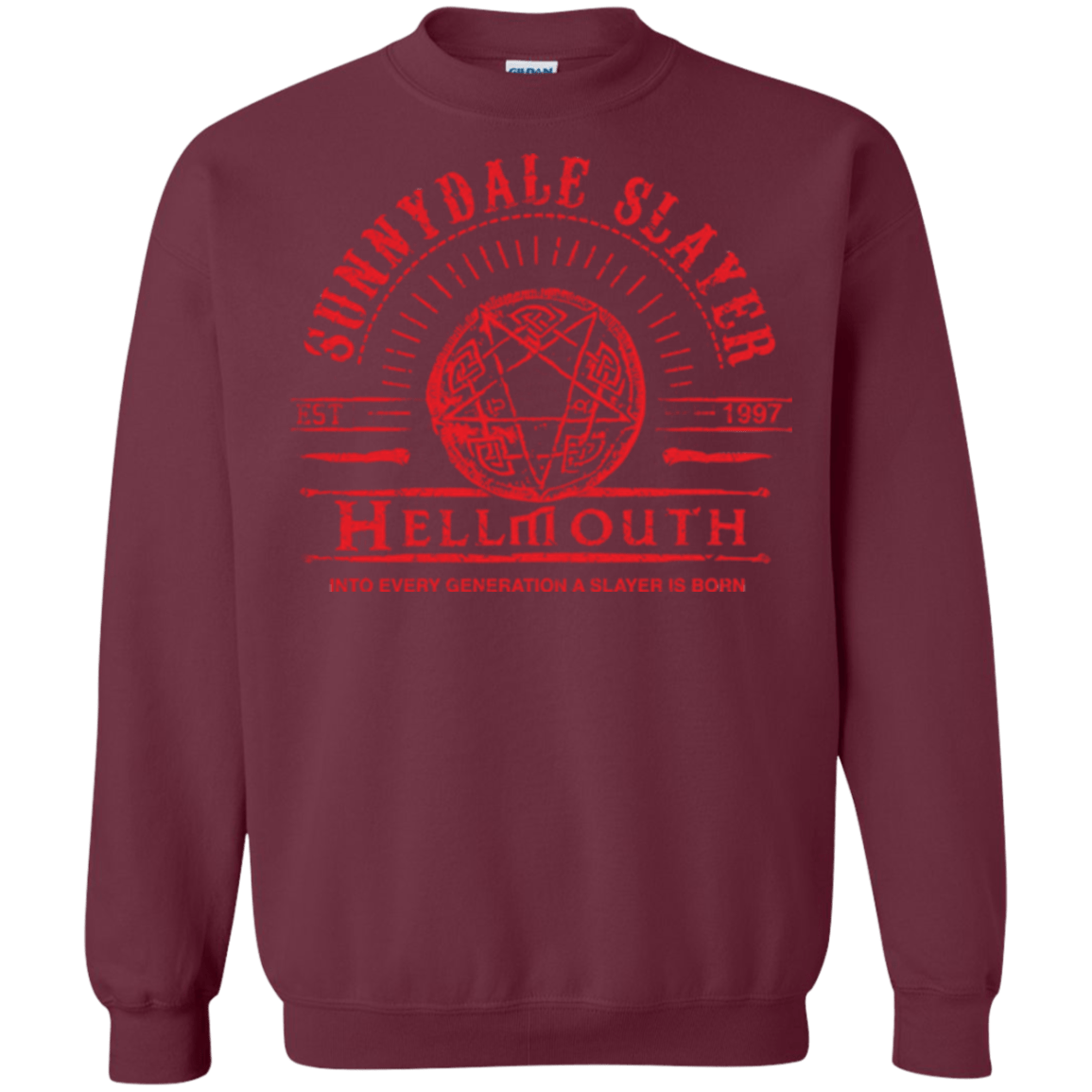 Sweatshirts Maroon / Small Hellmouth Crewneck Sweatshirt