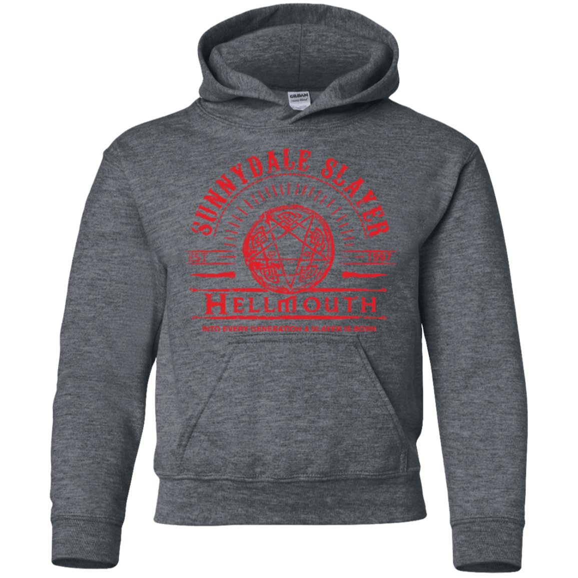 Sweatshirts Dark Heather / YS Hellmouth Youth Hoodie