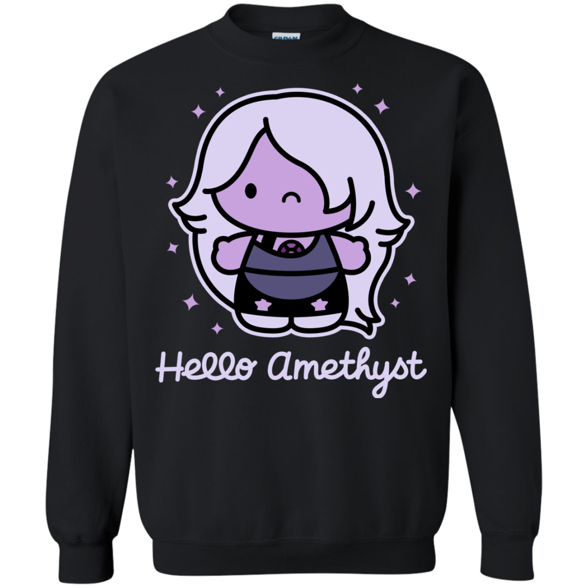 Sweatshirts Black / S Hello Amethyst Crewneck Sweatshirt