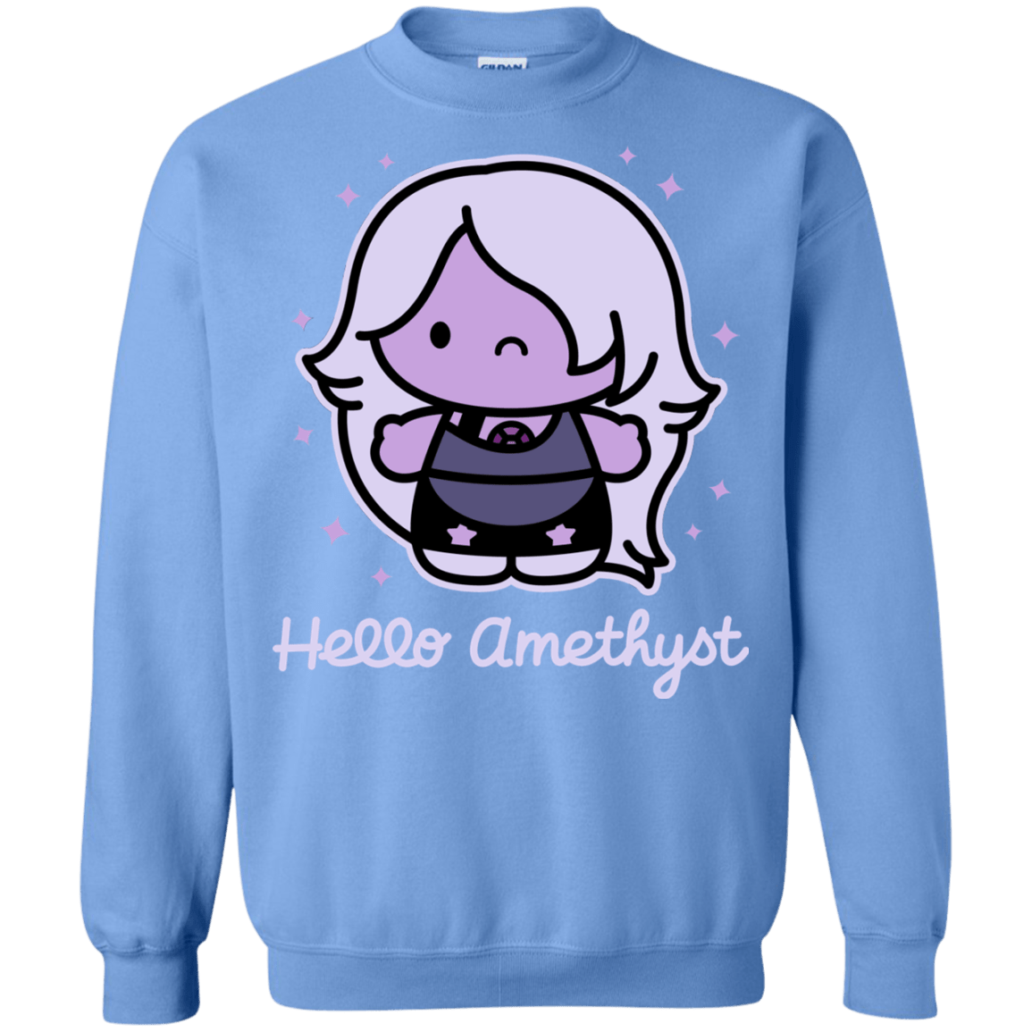Sweatshirts Carolina Blue / S Hello Amethyst Crewneck Sweatshirt