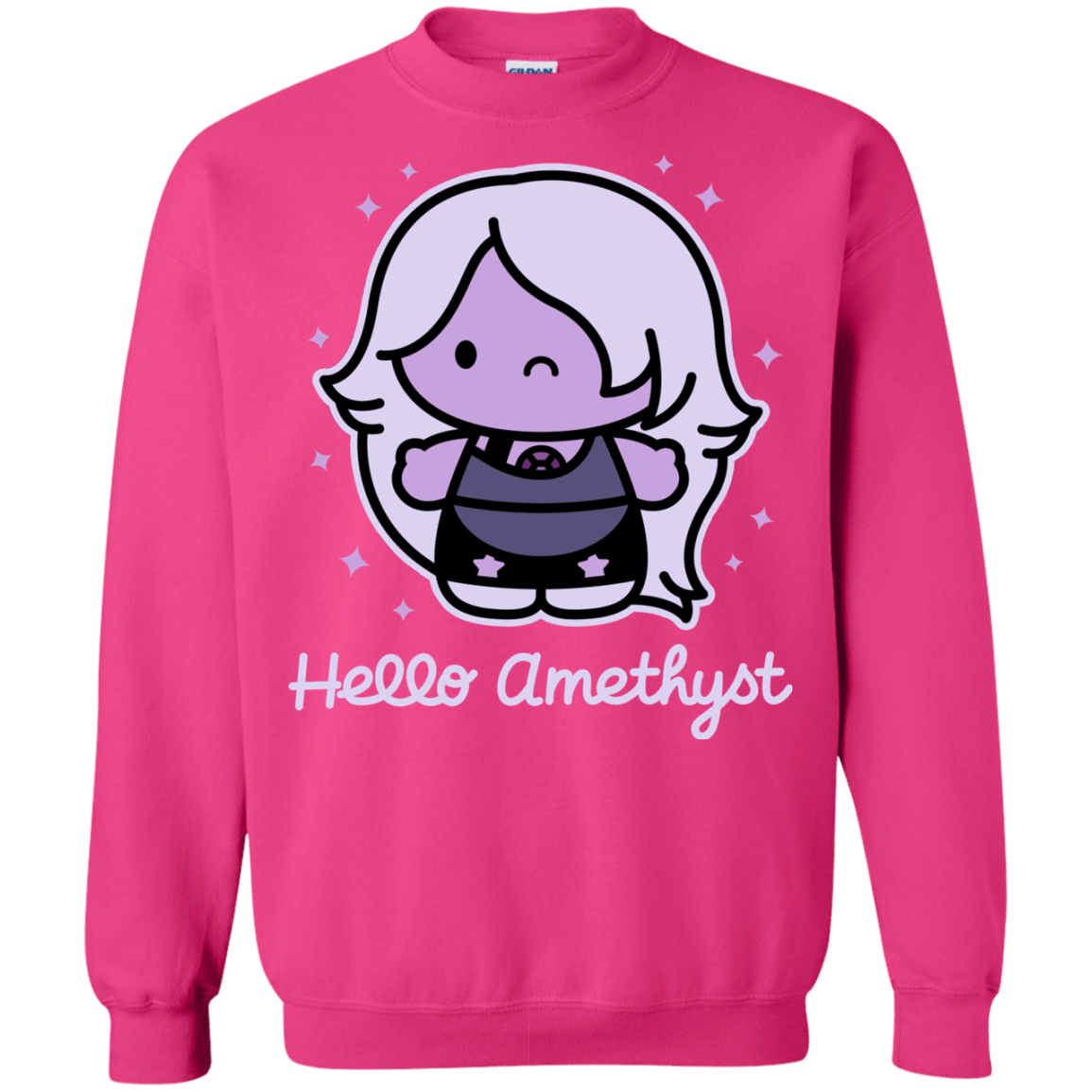 Sweatshirts Heliconia / S Hello Amethyst Crewneck Sweatshirt