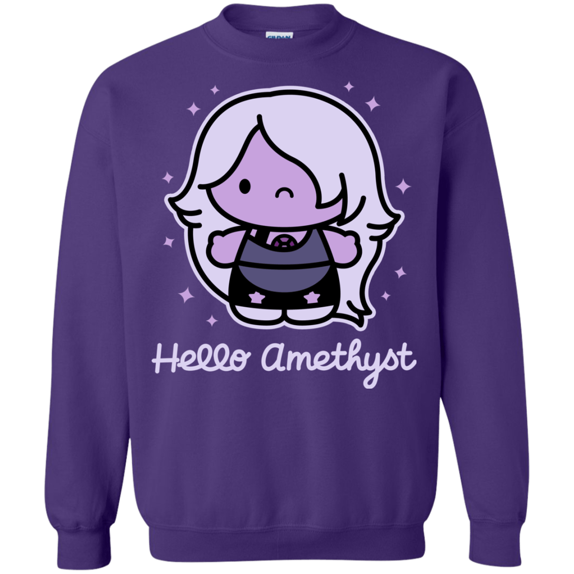 Sweatshirts Purple / S Hello Amethyst Crewneck Sweatshirt