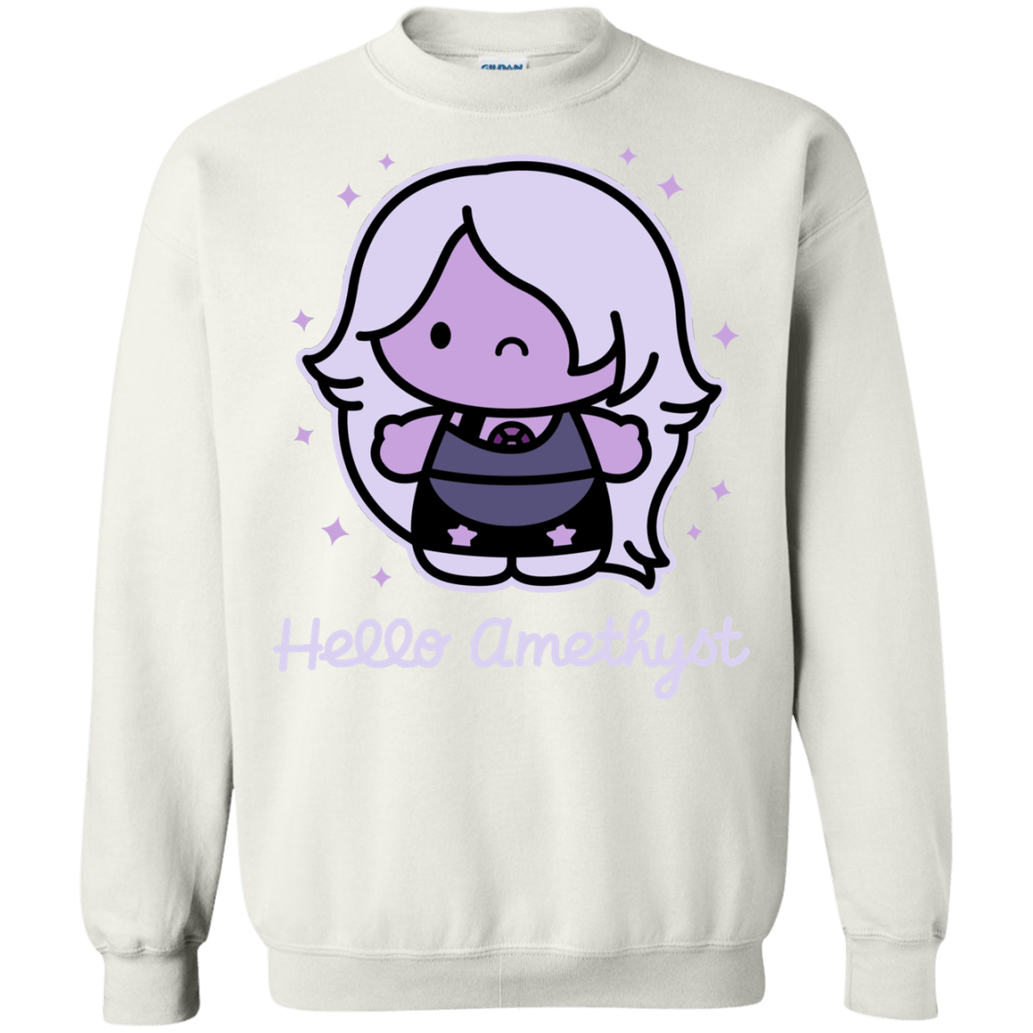 Sweatshirts White / S Hello Amethyst Crewneck Sweatshirt