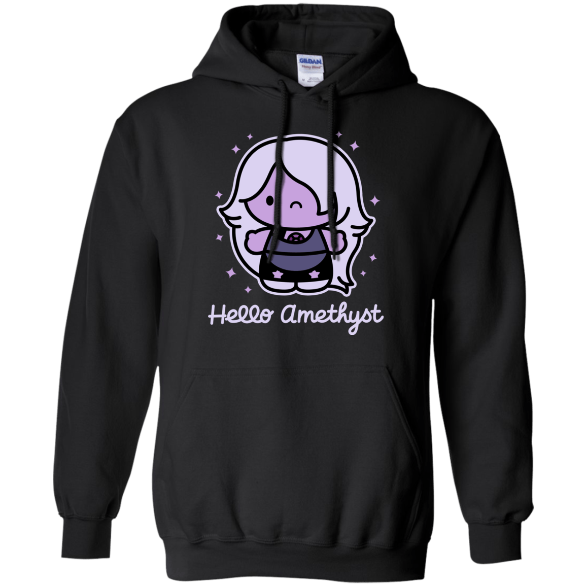 Sweatshirts Black / S Hello Amethyst Pullover Hoodie