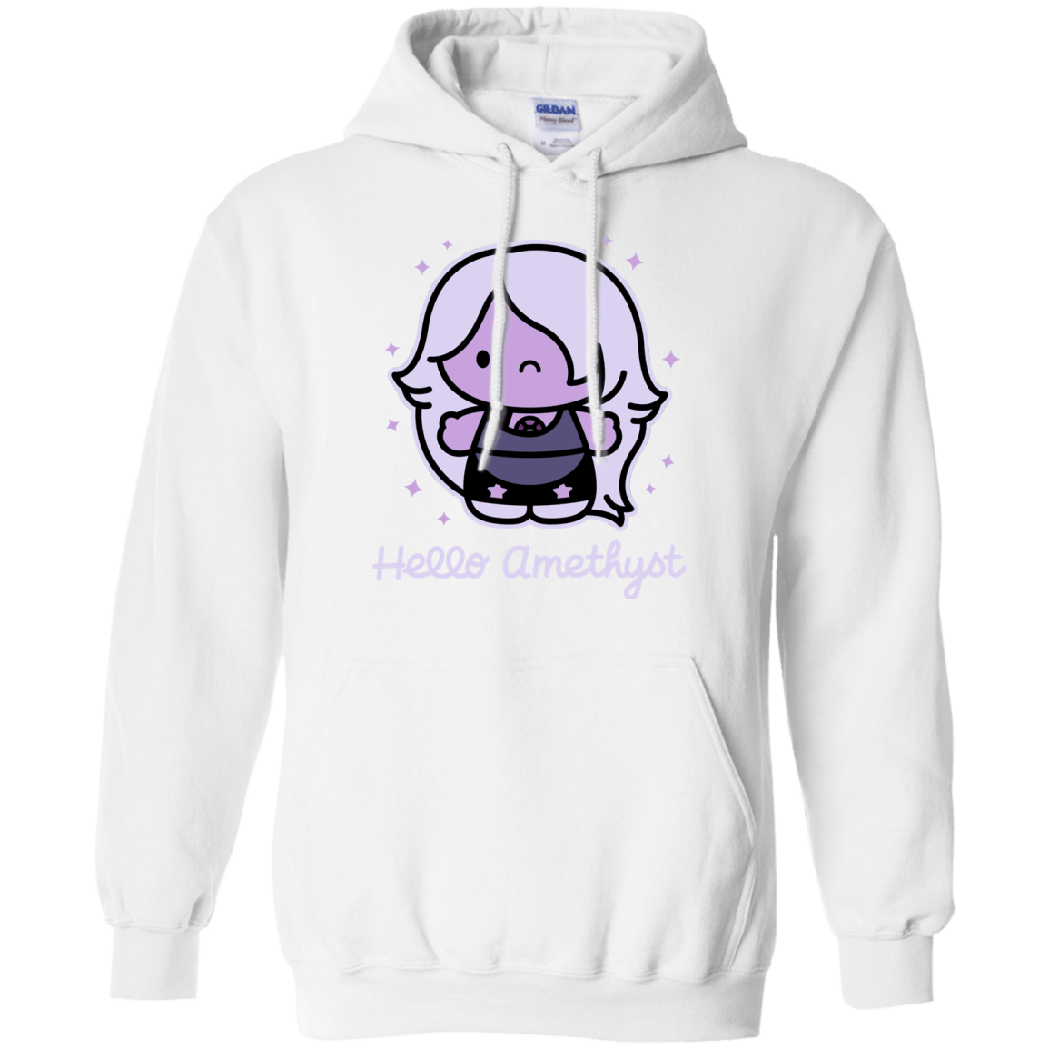 Sweatshirts White / S Hello Amethyst Pullover Hoodie
