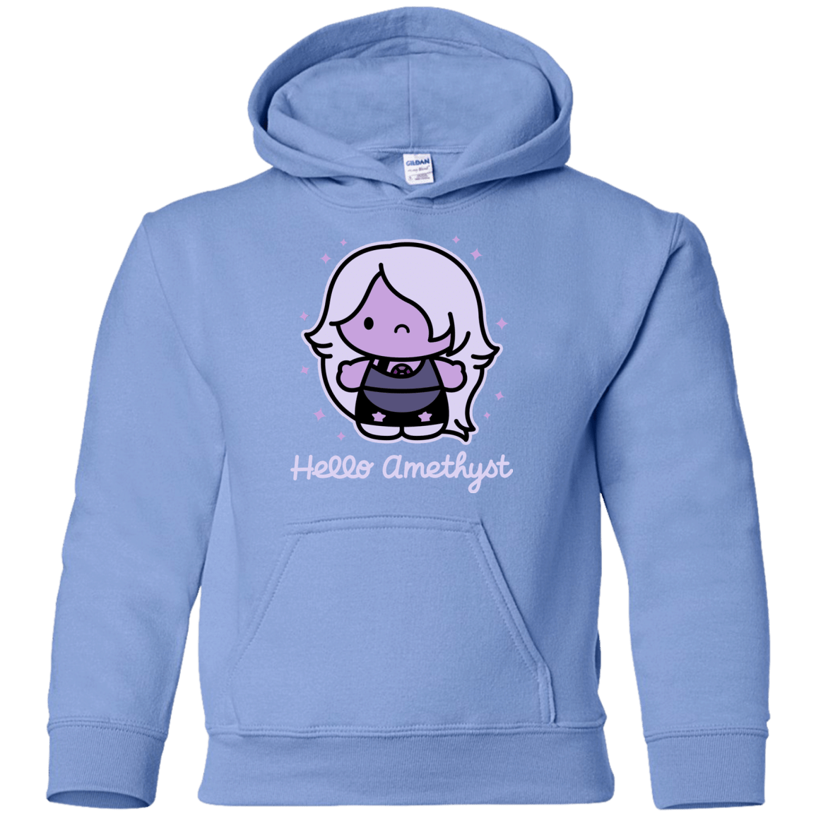 Sweatshirts Carolina Blue / YS Hello Amethyst Youth Hoodie