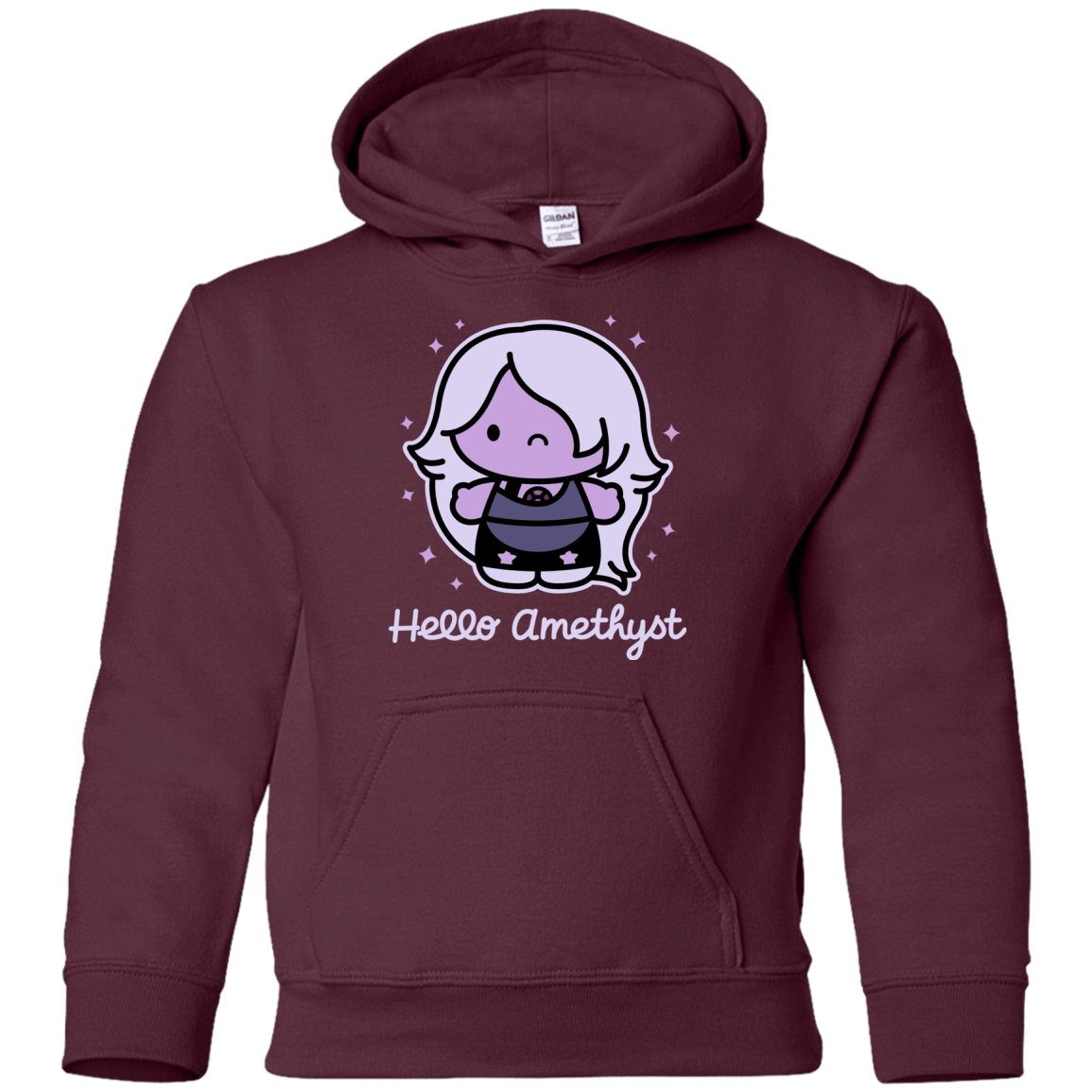 Sweatshirts Maroon / YS Hello Amethyst Youth Hoodie