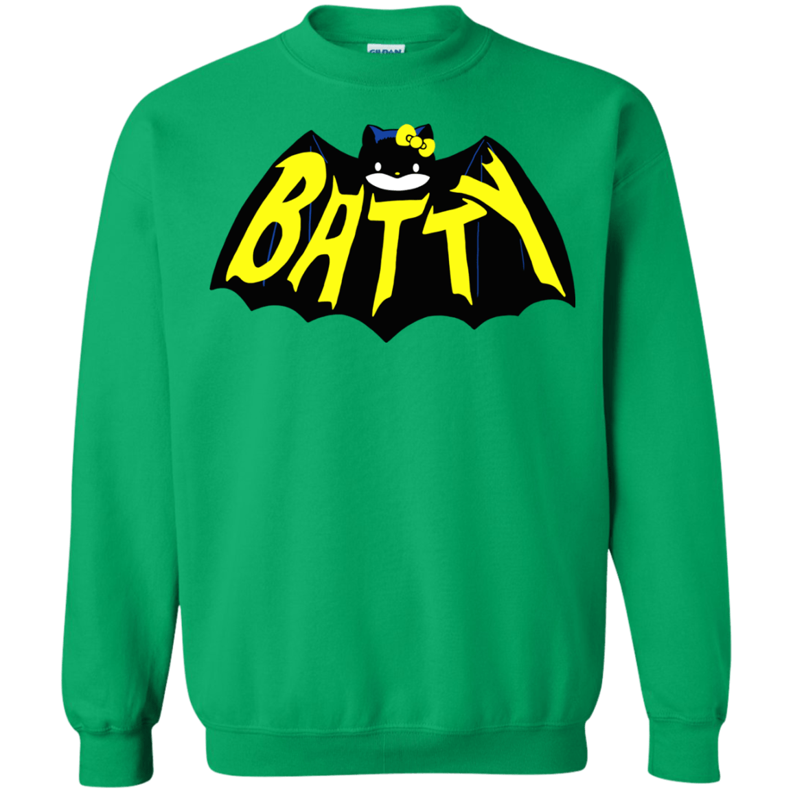 Sweatshirts Irish Green / S Hello Batty Crewneck Sweatshirt