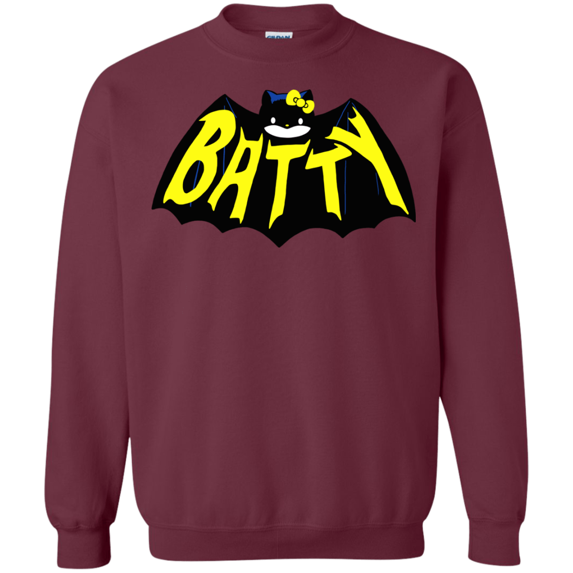 Sweatshirts Maroon / S Hello Batty Crewneck Sweatshirt