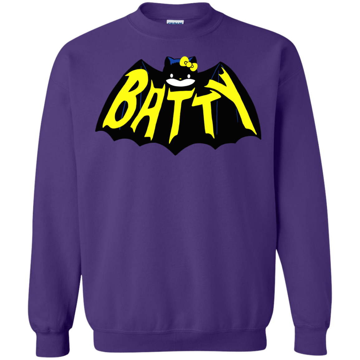 Sweatshirts Purple / S Hello Batty Crewneck Sweatshirt