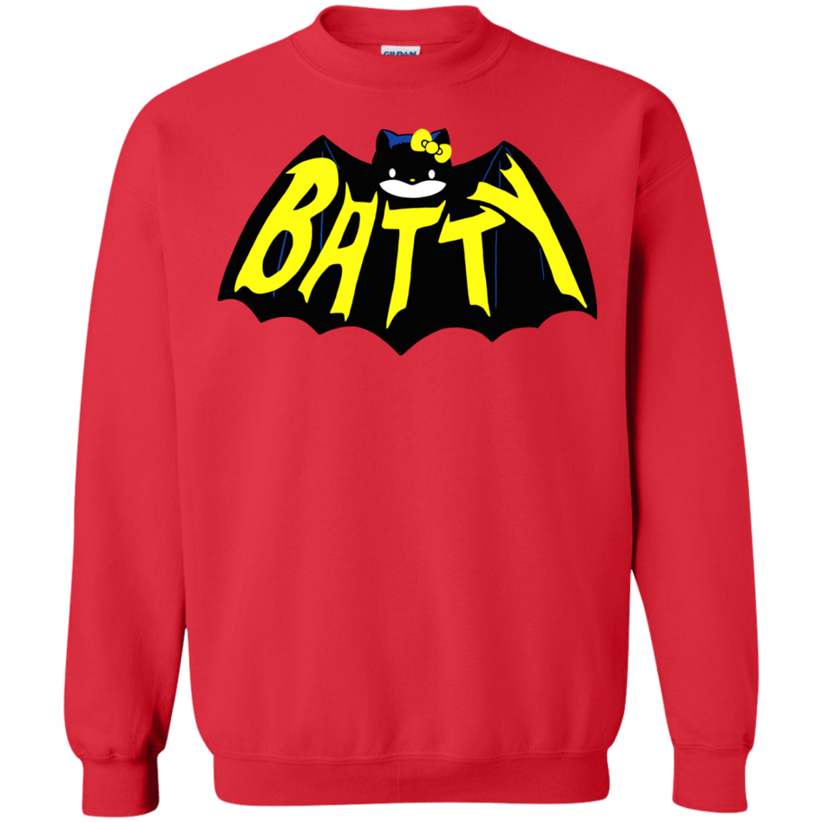 Sweatshirts Red / S Hello Batty Crewneck Sweatshirt
