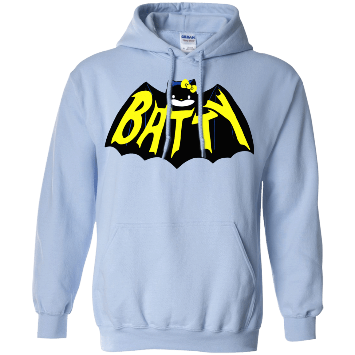 Sweatshirts Light Blue / S Hello Batty Pullover Hoodie