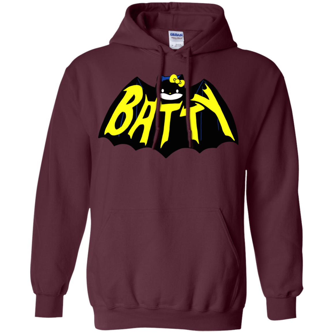 Sweatshirts Maroon / S Hello Batty Pullover Hoodie
