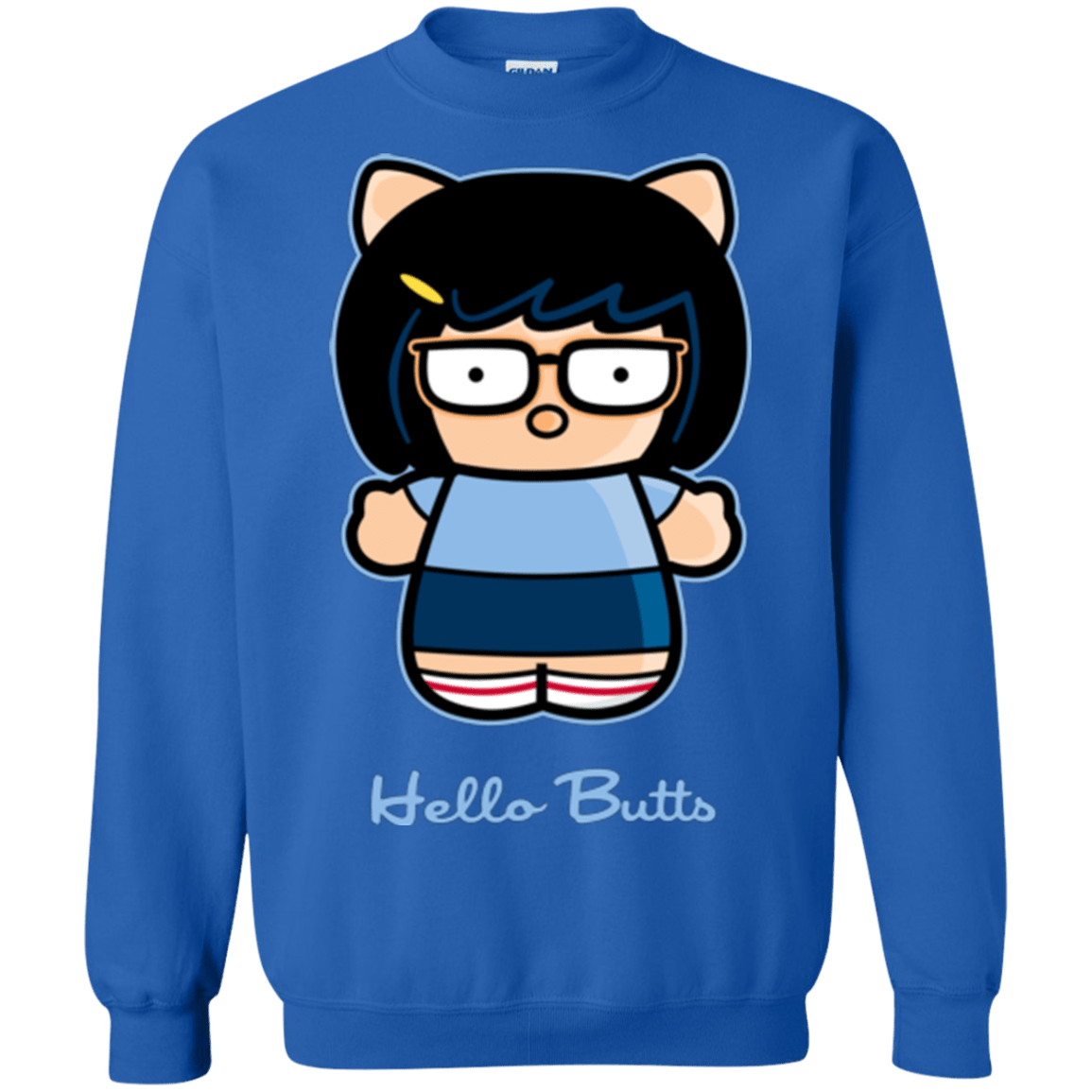 Sweatshirts Royal / Small Hello Butts Crewneck Sweatshirt