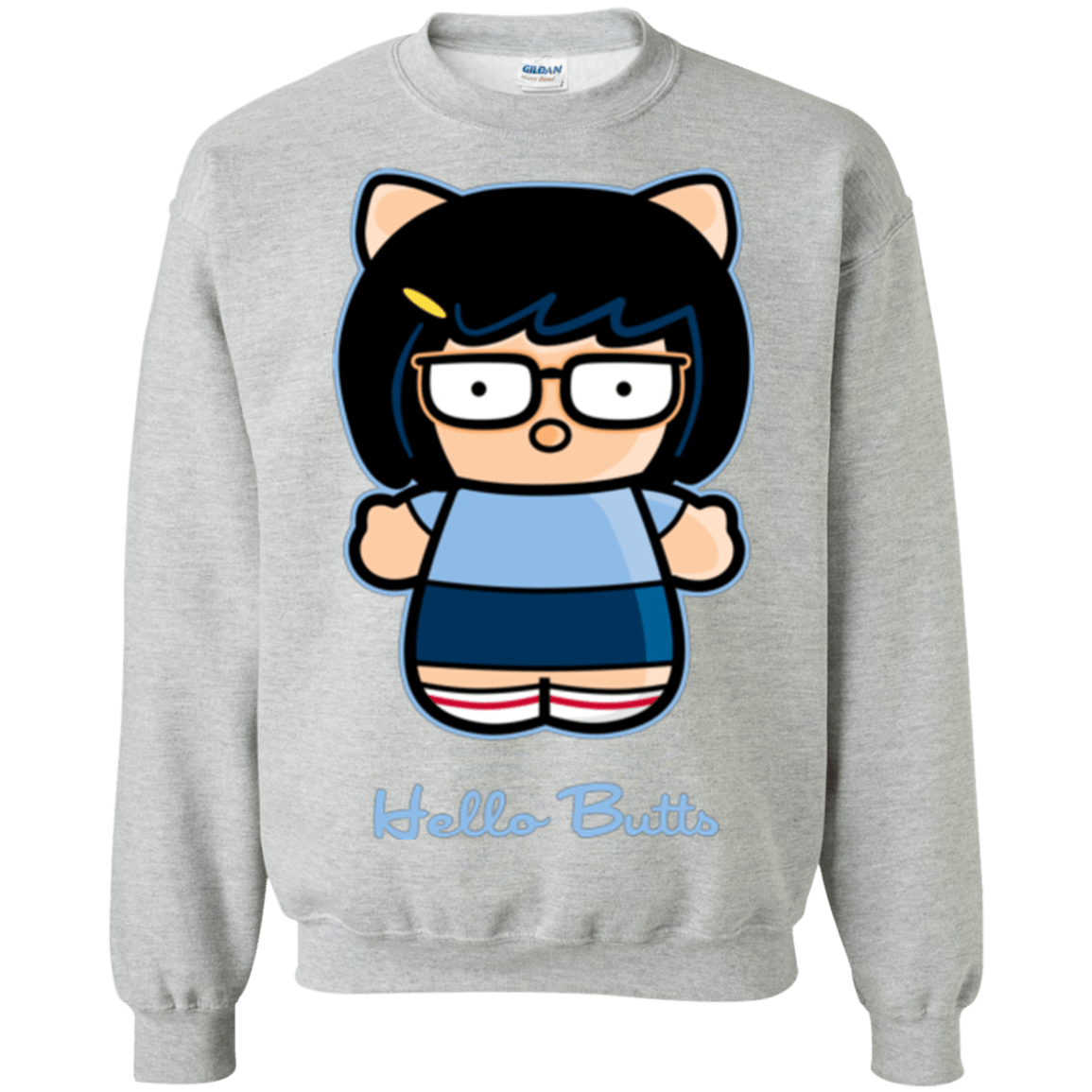 Sweatshirts Sport Grey / Small Hello Butts Crewneck Sweatshirt