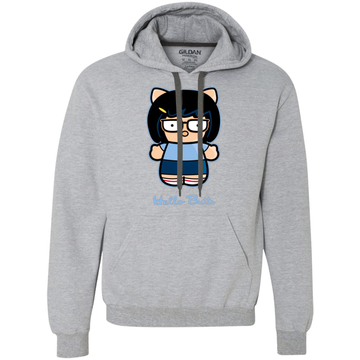 Sweatshirts Sport Grey / Small Hello Butts Premium Fleece Hoodie