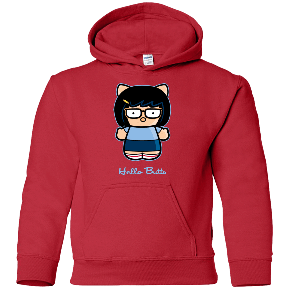 Sweatshirts Red / YS Hello Butts Youth Hoodie