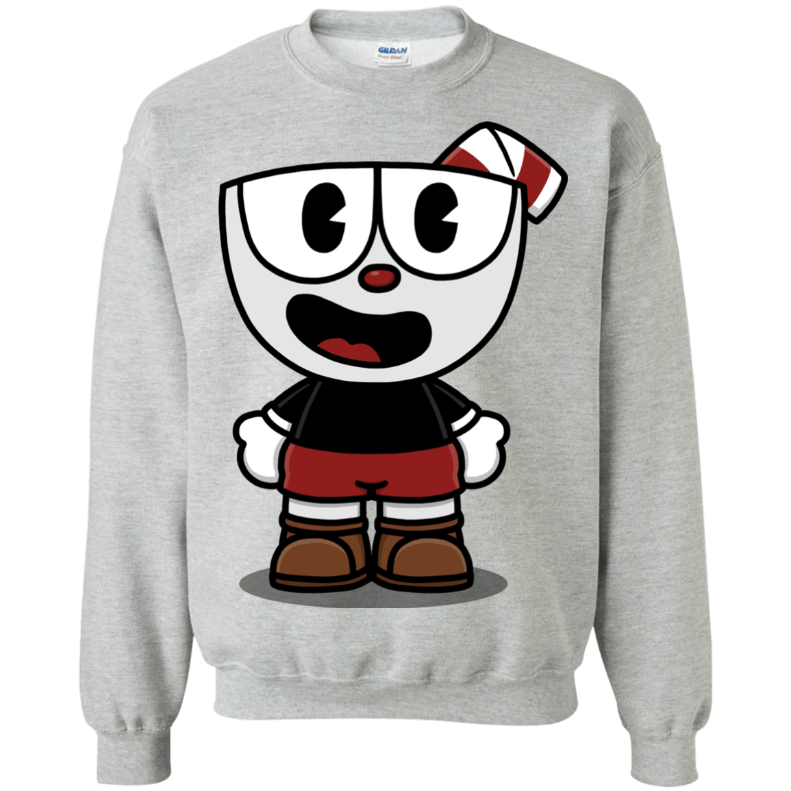 Sweatshirts Sport Grey / S Hello Cuphead Crewneck Sweatshirt