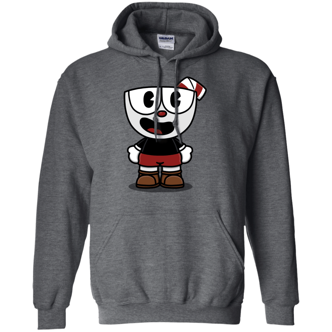 Sweatshirts Dark Heather / S Hello Cuphead Pullover Hoodie