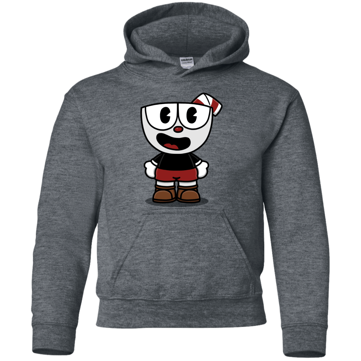 Sweatshirts Dark Heather / YS Hello Cuphead Youth Hoodie
