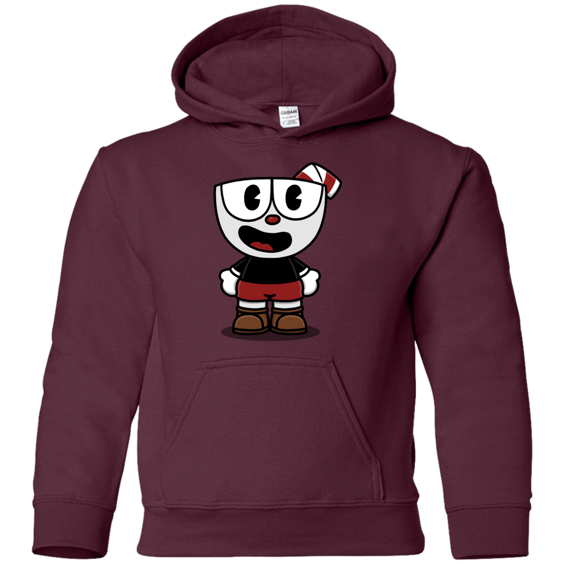 Sweatshirts Maroon / YS Hello Cuphead Youth Hoodie