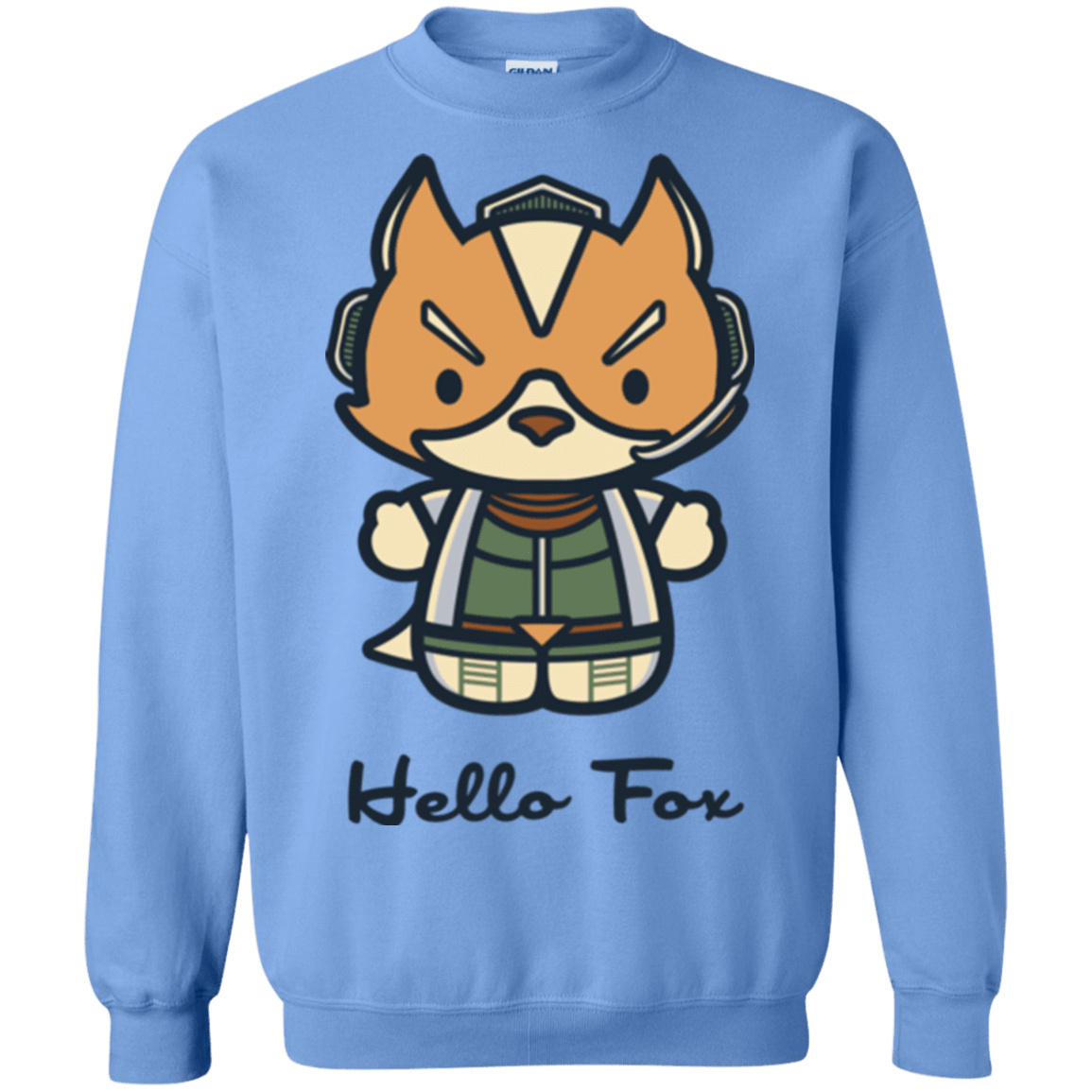 Sweatshirts Carolina Blue / Small Hello Fox Crewneck Sweatshirt
