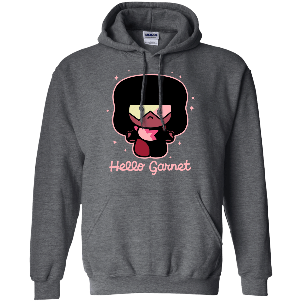 Sweatshirts Dark Heather / S Hello Garnet Pullover Hoodie