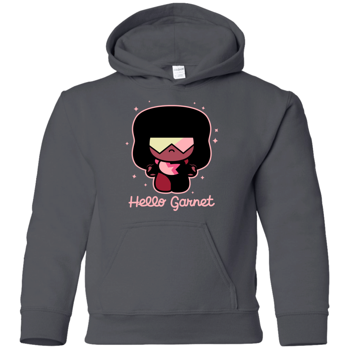 Sweatshirts Charcoal / YS Hello Garnet Youth Hoodie